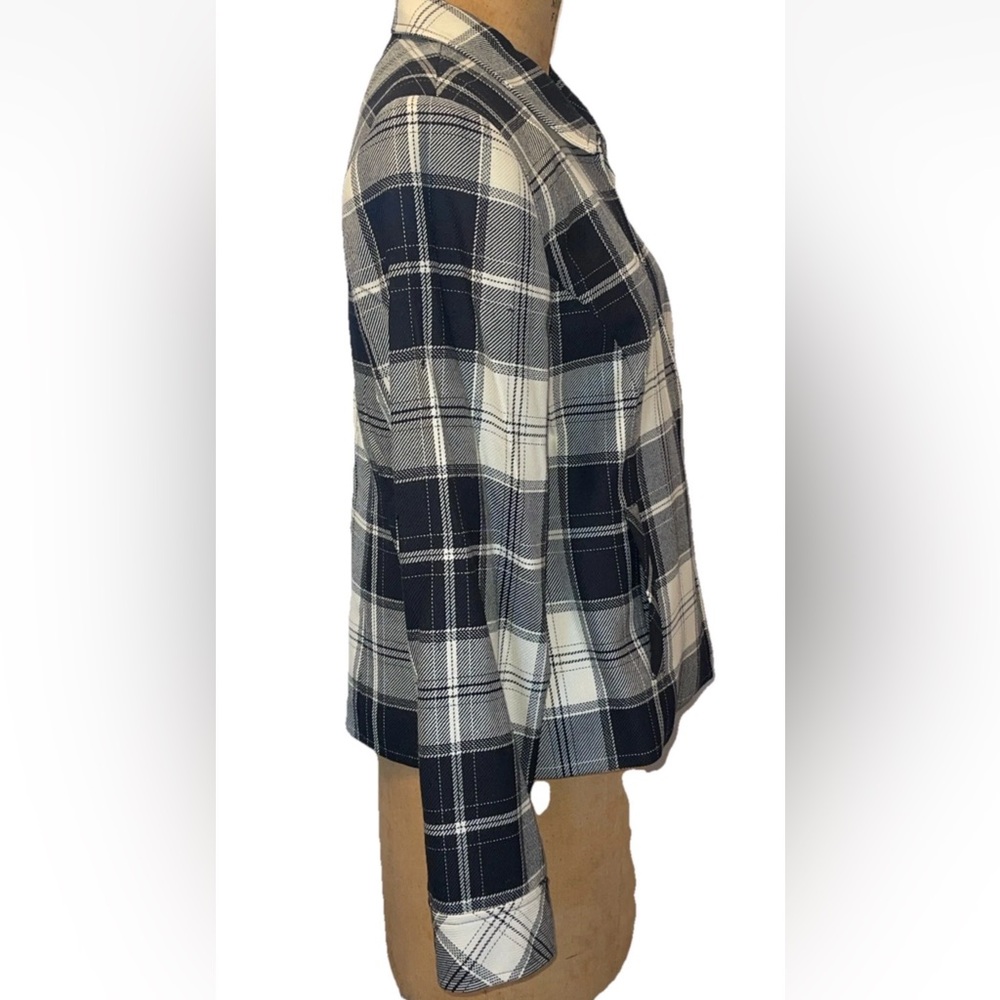 Pendleton Full Zip Jacket Black White Checked Wom… - image 2